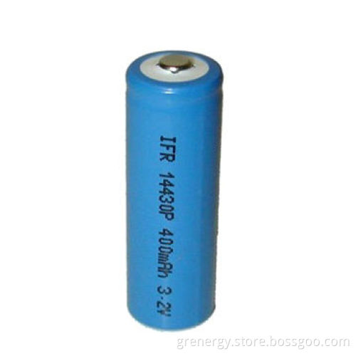 High-quality LiFePO4 Batteries, 14,430-400mAh Capacity, 3.2V Voltage